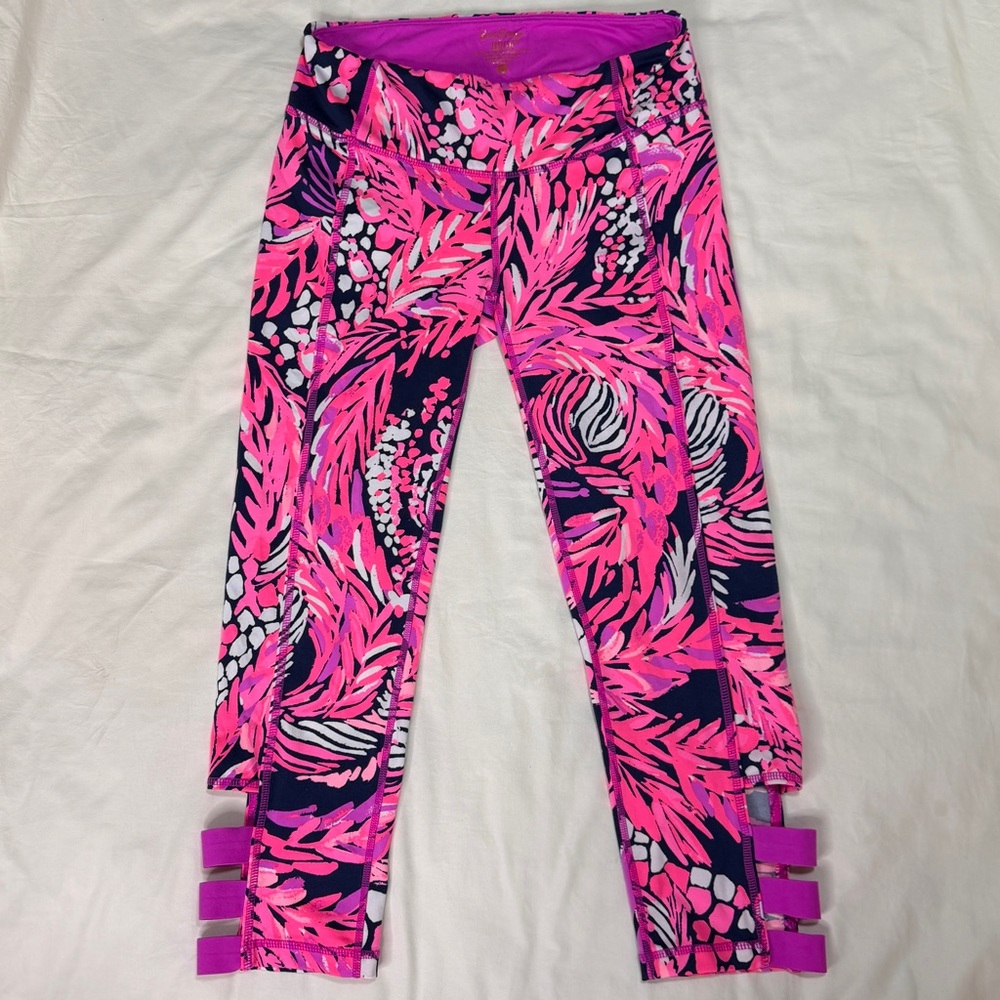 Lilly Pulitzer Luxletic‎ Weekender Cropped Leggings It’s A Jungle In Here Size S
